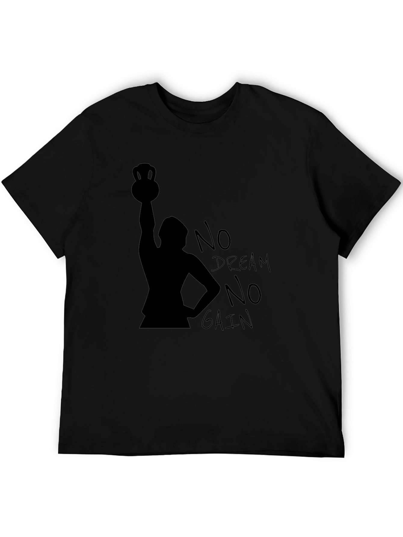 No Dream No Gain Black T-Shirt - Weightlifting Motivation