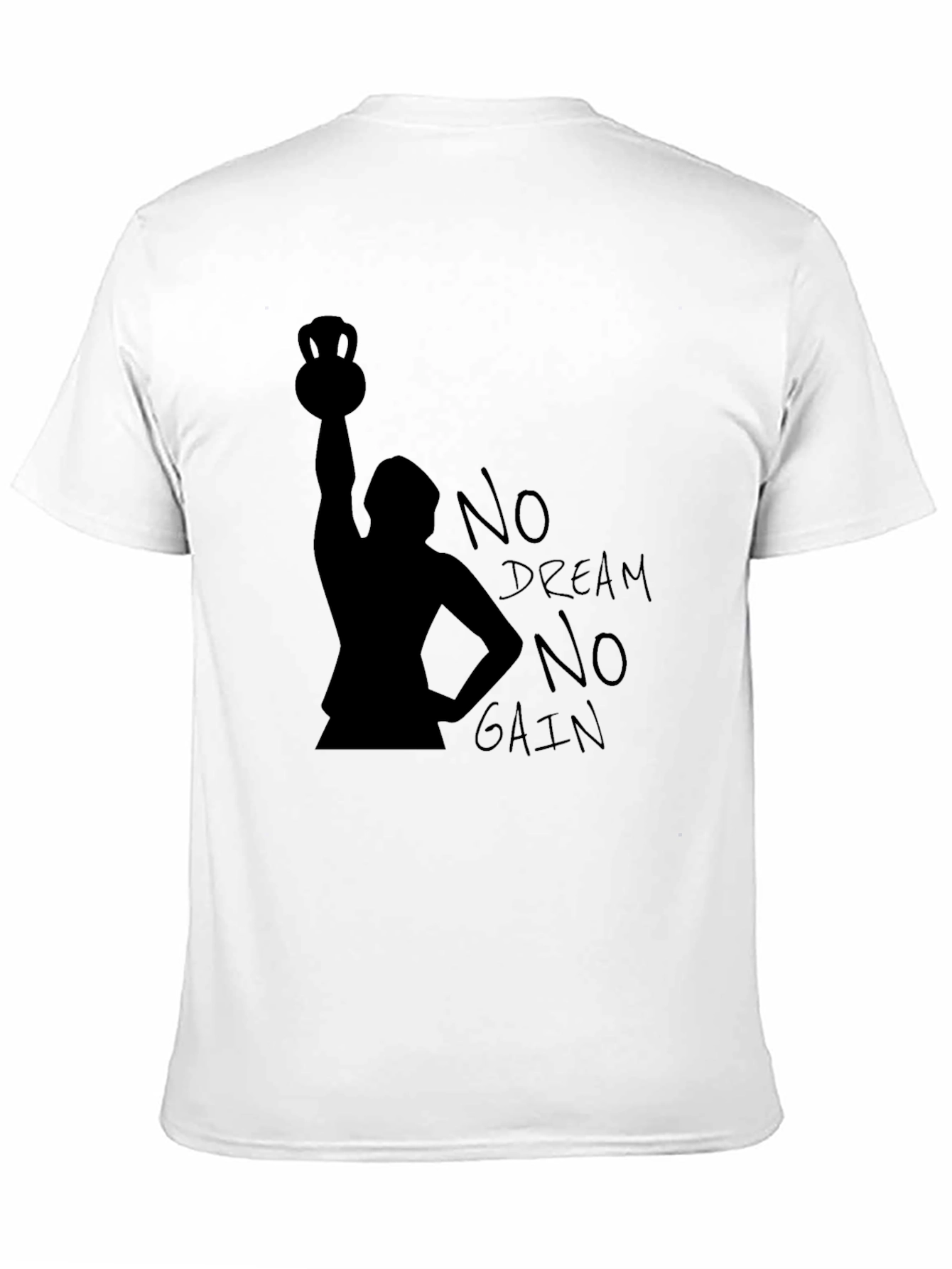 No Dream No Gain Black T-Shirt - Weightlifting Motivation