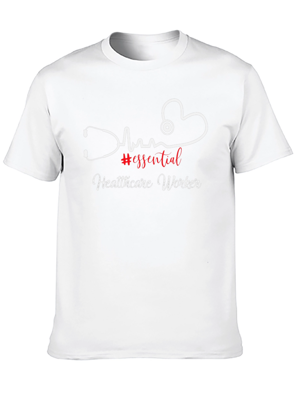 Essential Healthcare Worker Black Graphic T-Shirt
