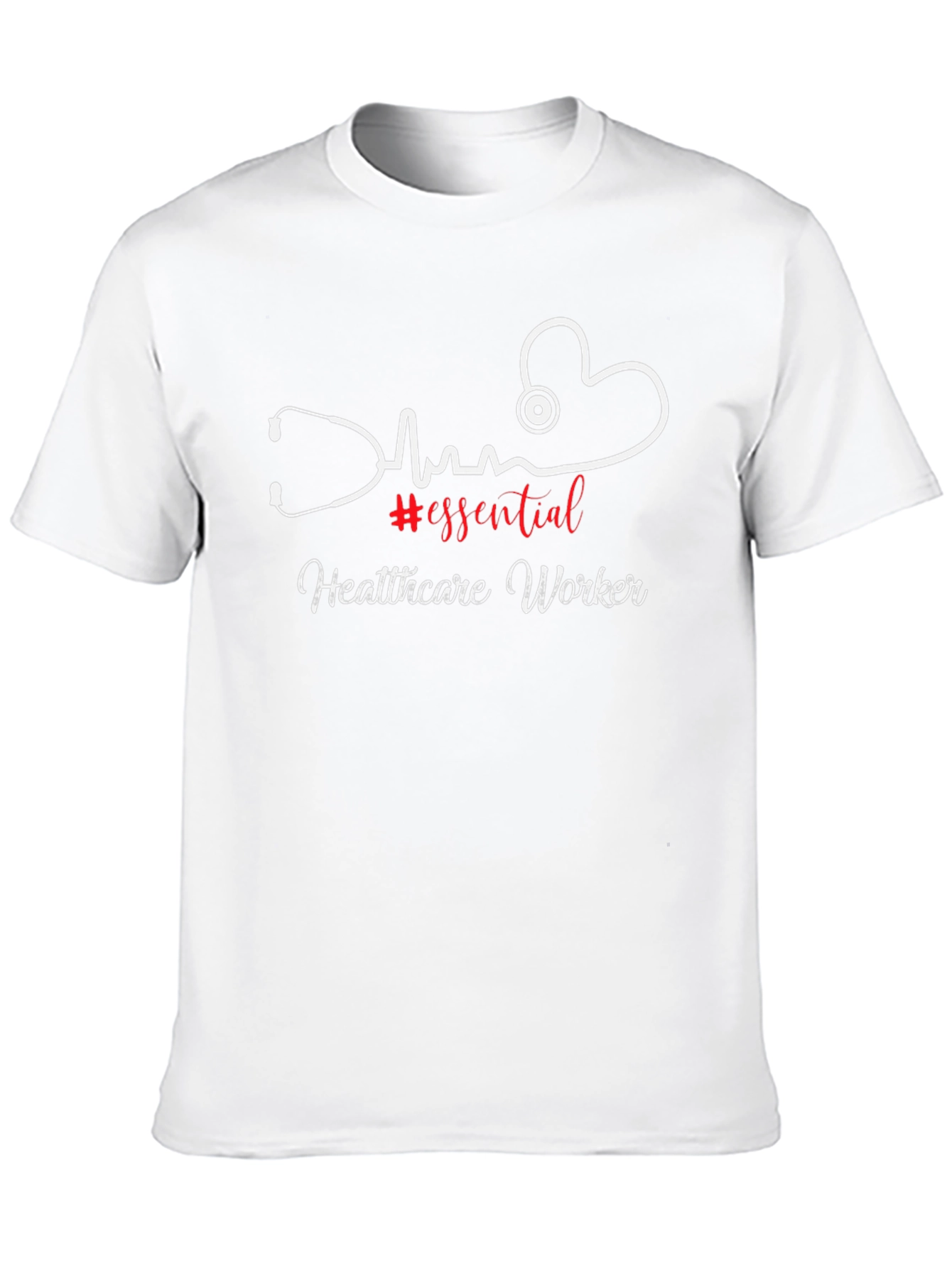 Essential Healthcare Worker Black Graphic T-Shirt