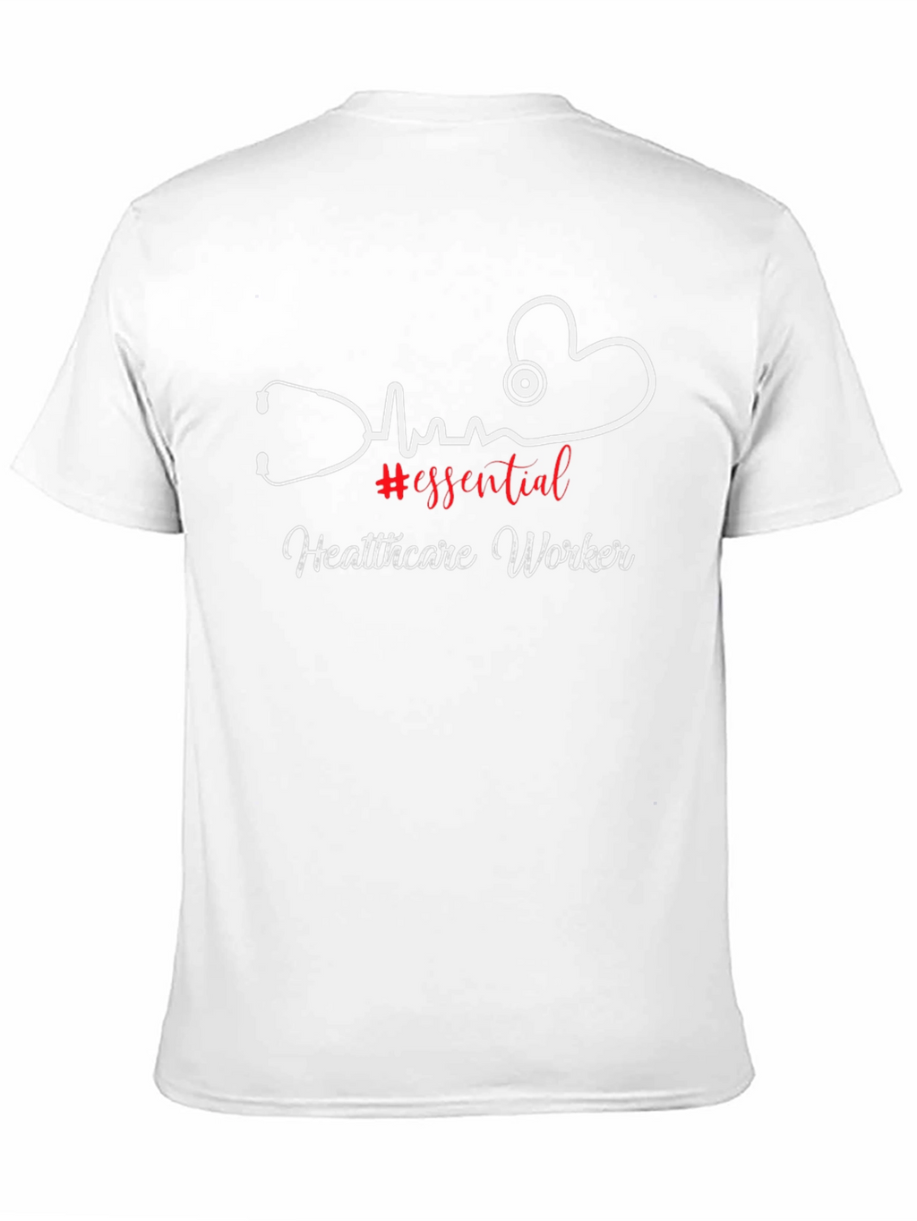 Essential Healthcare Worker Black Graphic T-Shirt