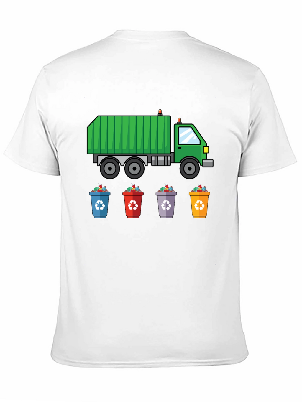 Garbage Truck & Recycling Bins Graphic T-Shirt