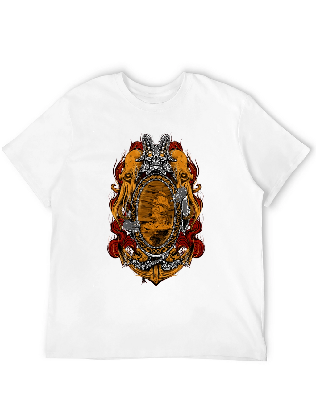 Nautical Octopus Mirror Graphic Tee