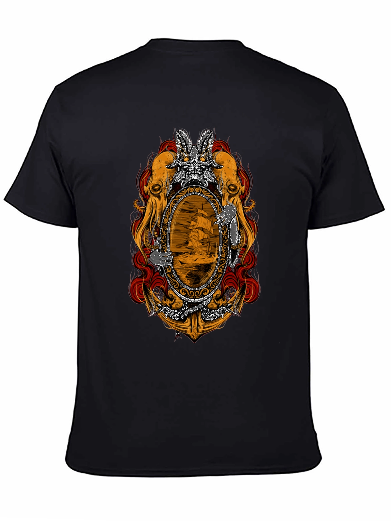 Nautical Octopus Mirror Graphic Tee