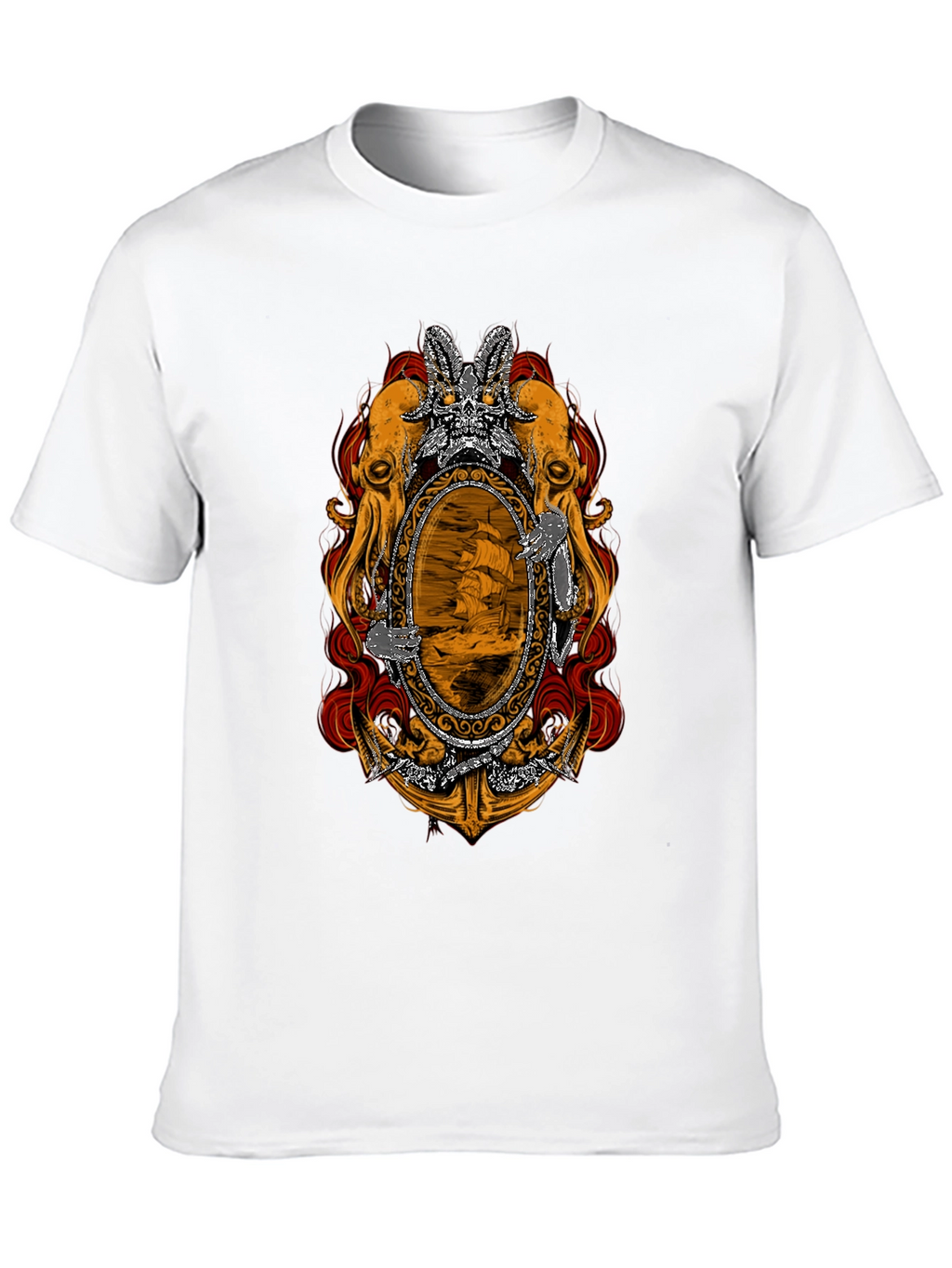 Nautical Octopus Mirror Graphic Tee