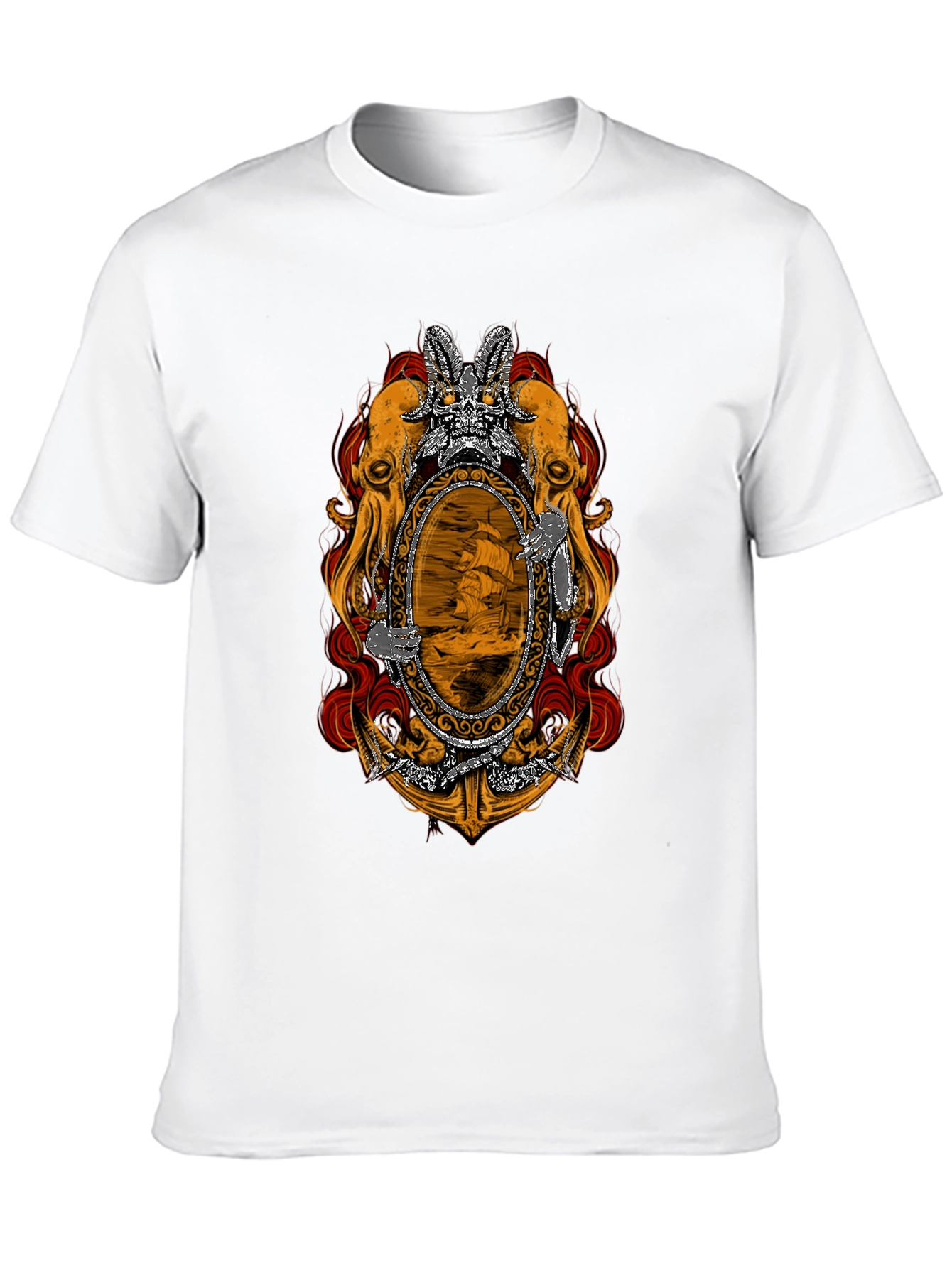 Nautical Octopus Mirror Graphic Tee