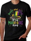 Mardi Gras Beads & Bling Graphic Tee