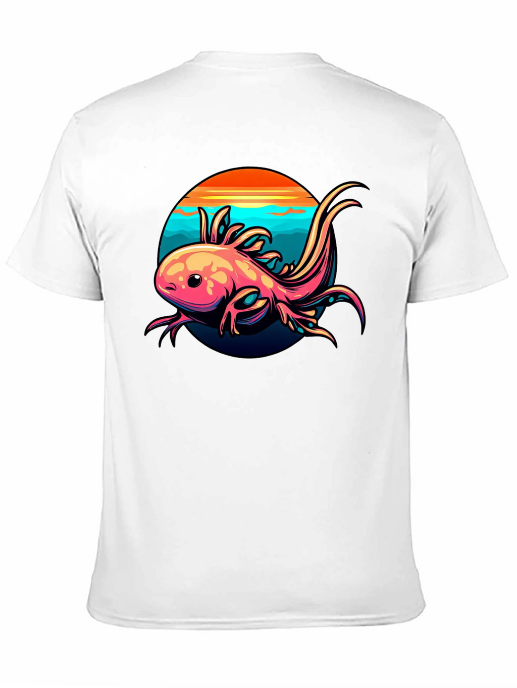 Axolotl Sunset Graphic Tee - Black