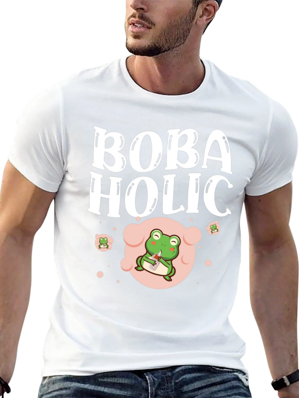 Boba Holic Frog Graphic Tee
