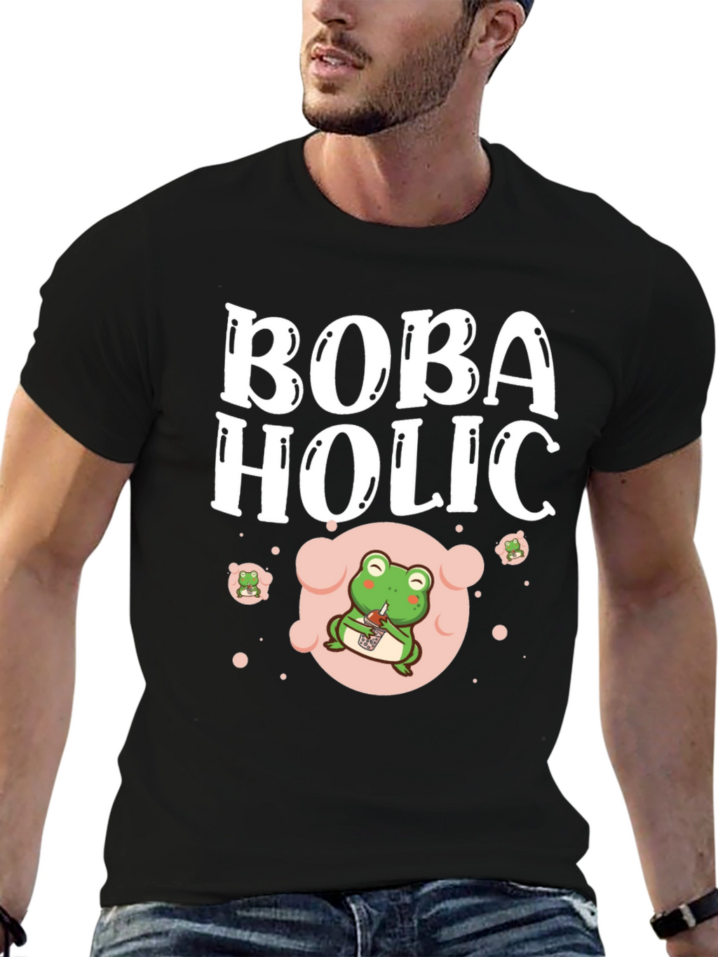 Boba Holic Frog Graphic Tee