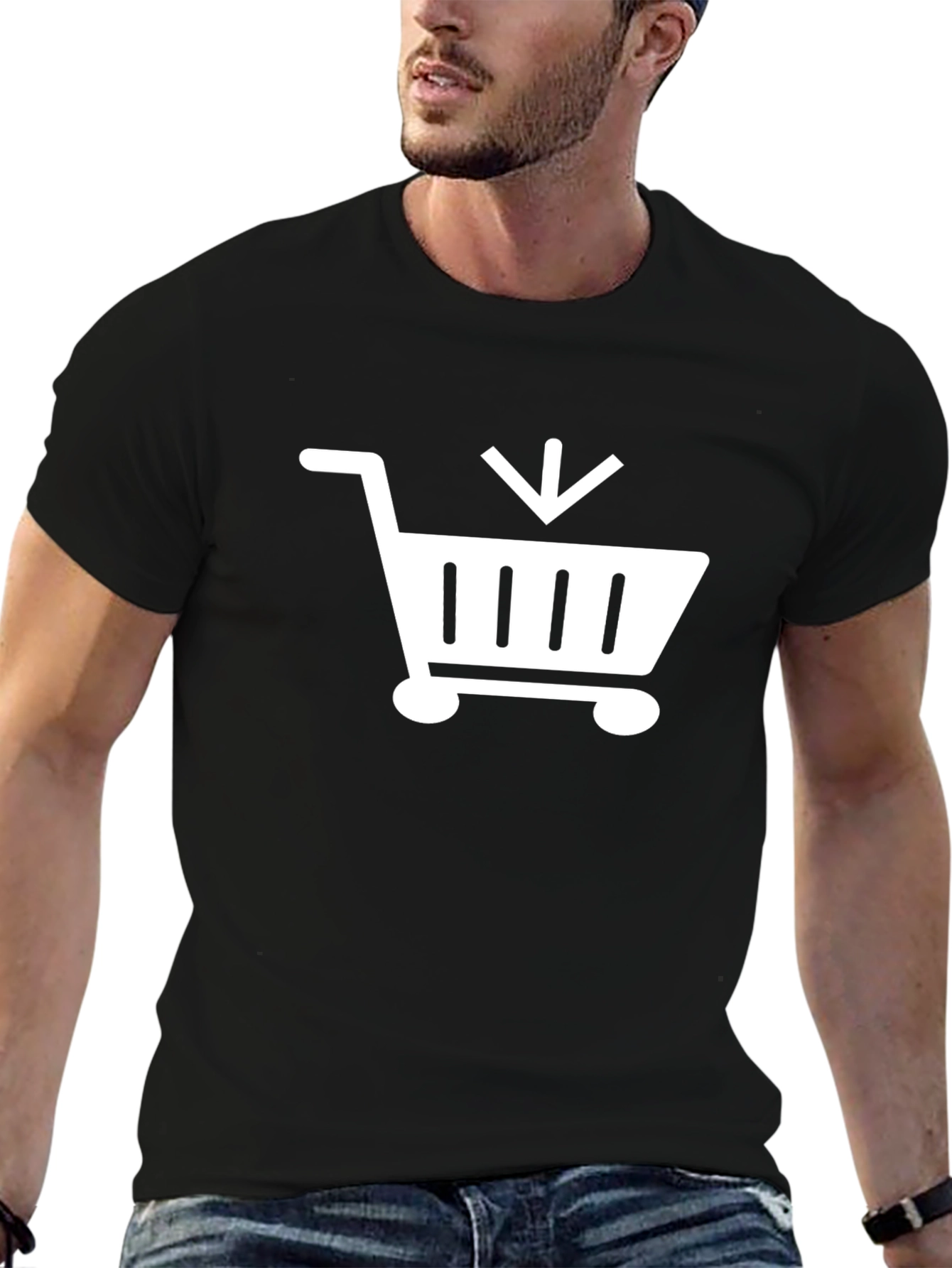 Black Shopping Cart T-Shirt