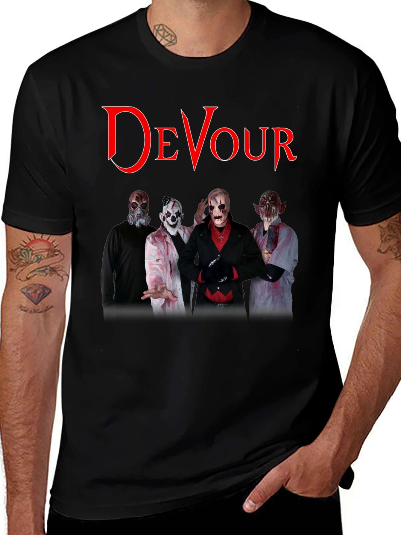 Devour Band T-Shirt - Black Graphic Tee