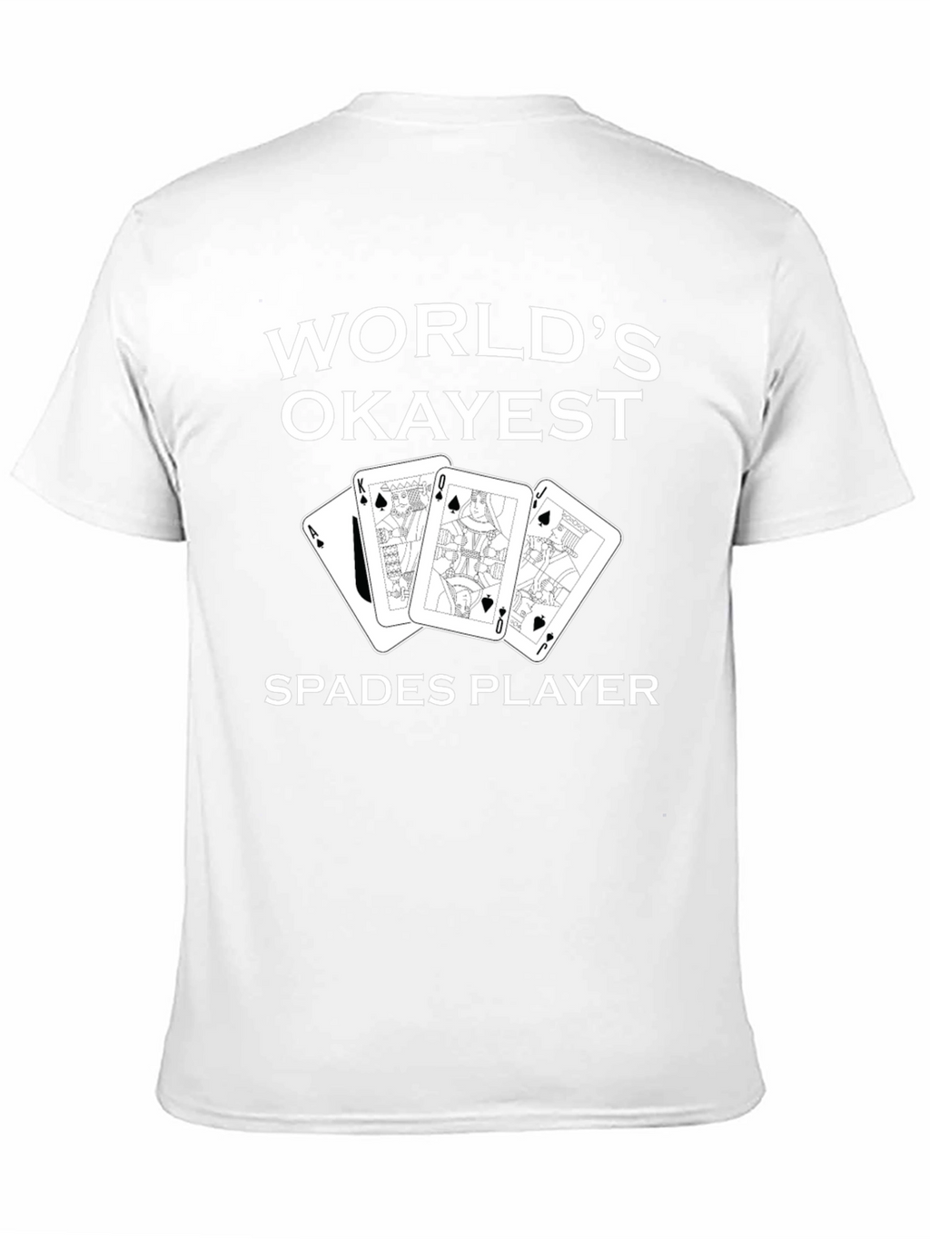 Worlds Okayest Spades Player Black Graphic Tee
