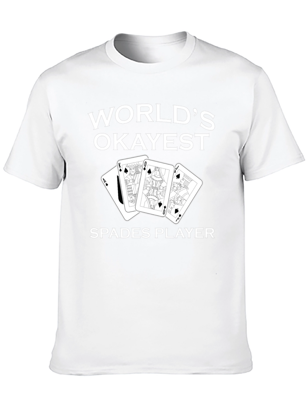 Worlds Okayest Spades Player Black Graphic Tee
