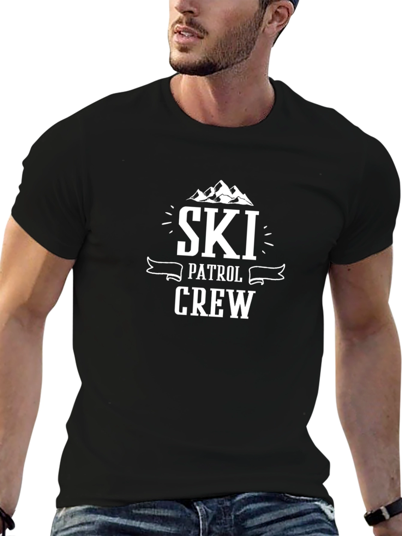 Ski Patrol Crew T-Shirt - Mountain Graphic