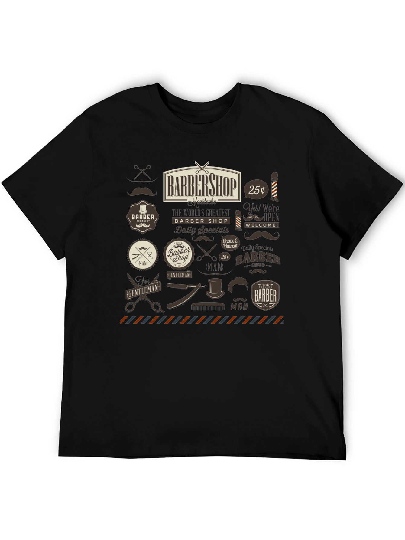 Vintage Barbershop Graphic T-Shirt