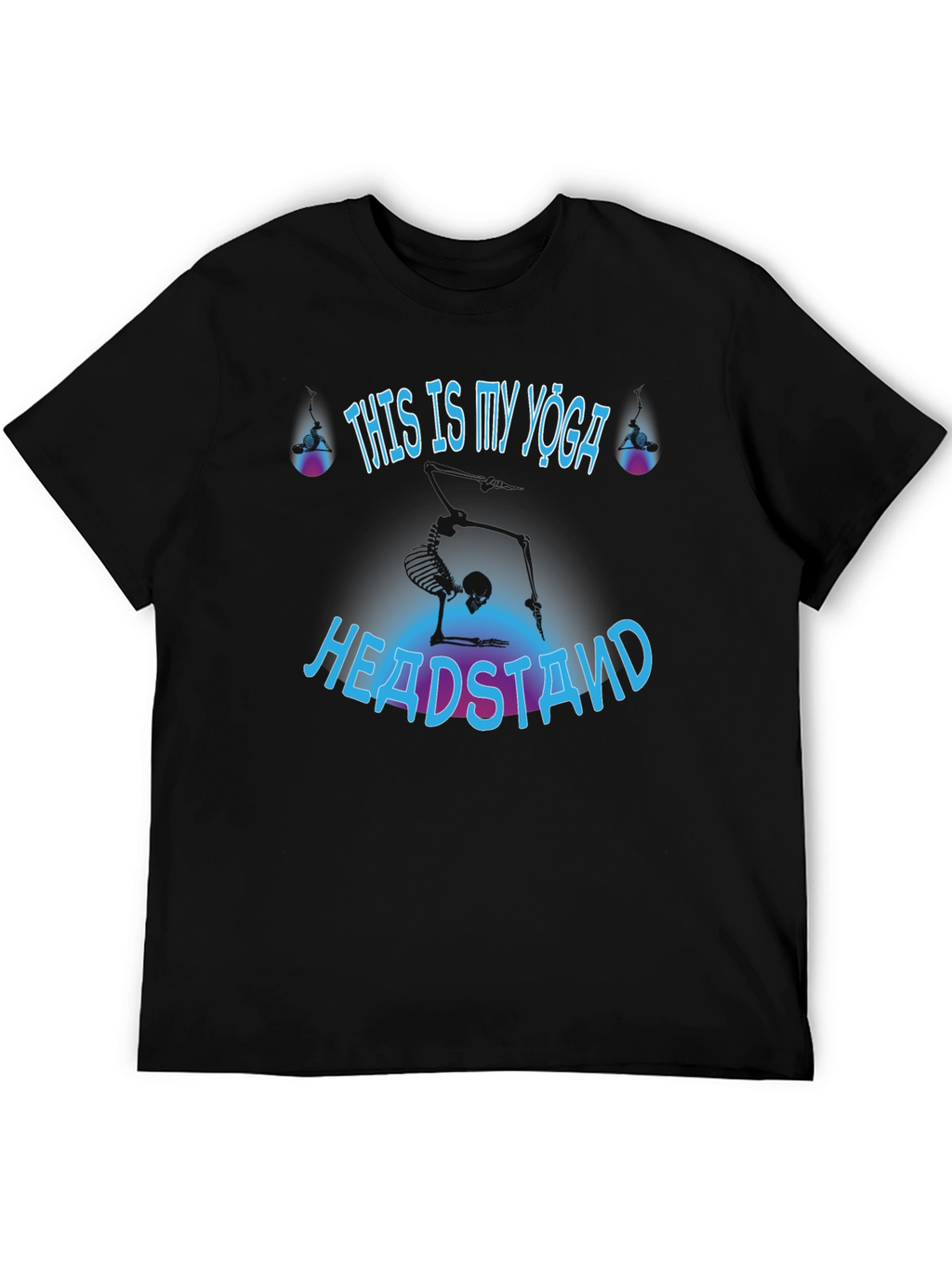 Yoga Headstand Skeleton T-Shirt