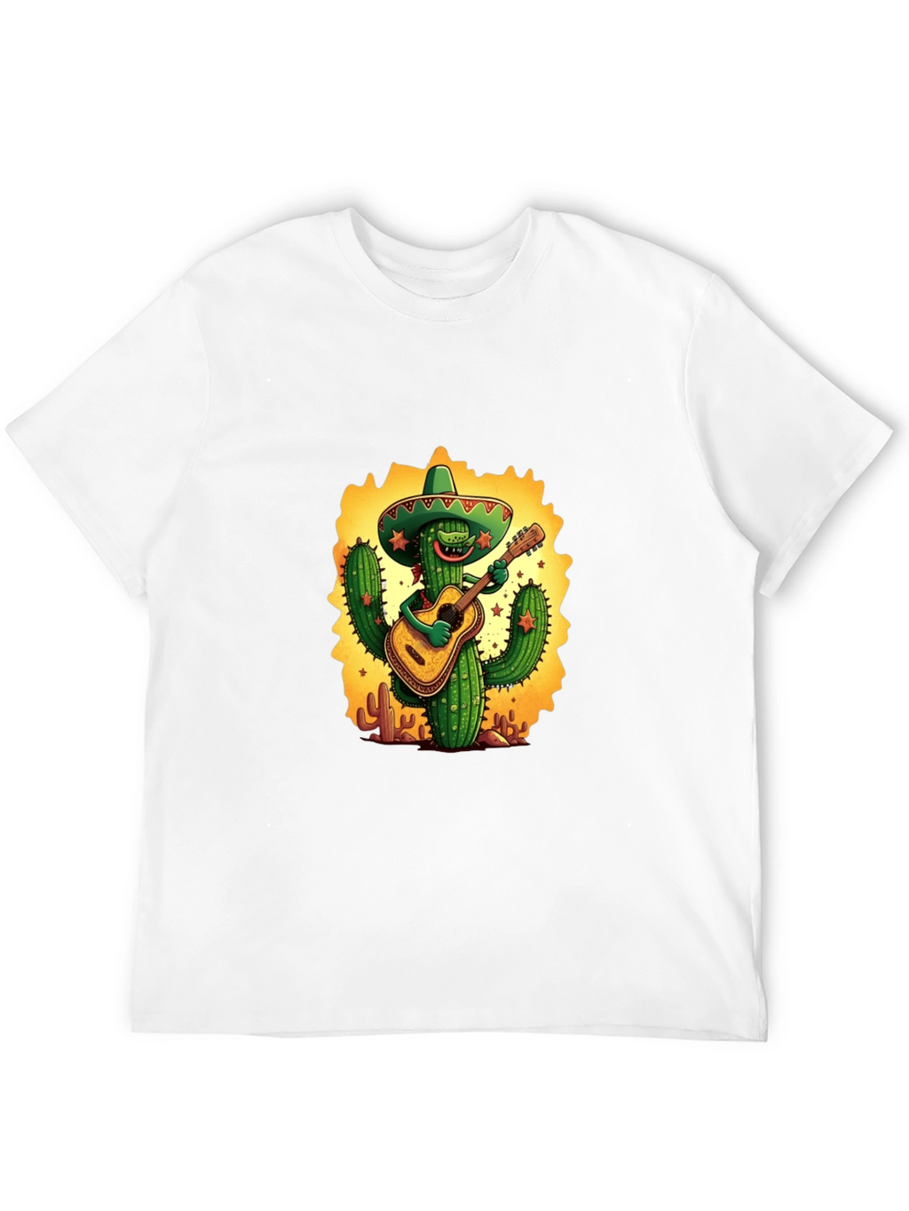 Cactus Guitarist Graphic Tee - Black T-Shirt