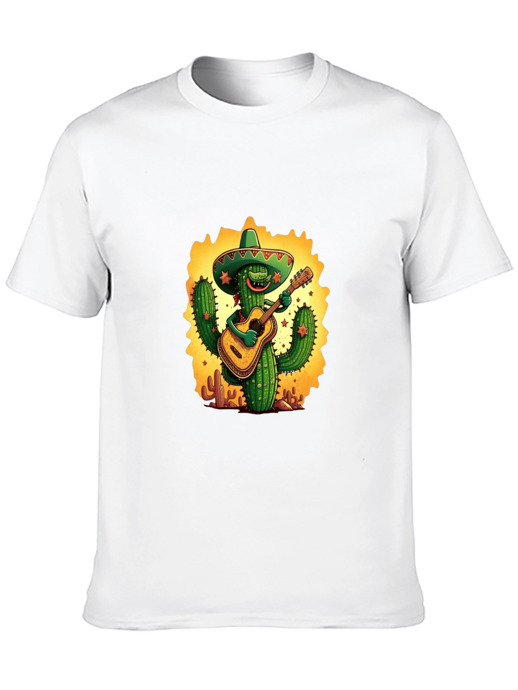 Cactus Guitarist Graphic Tee - Black T-Shirt