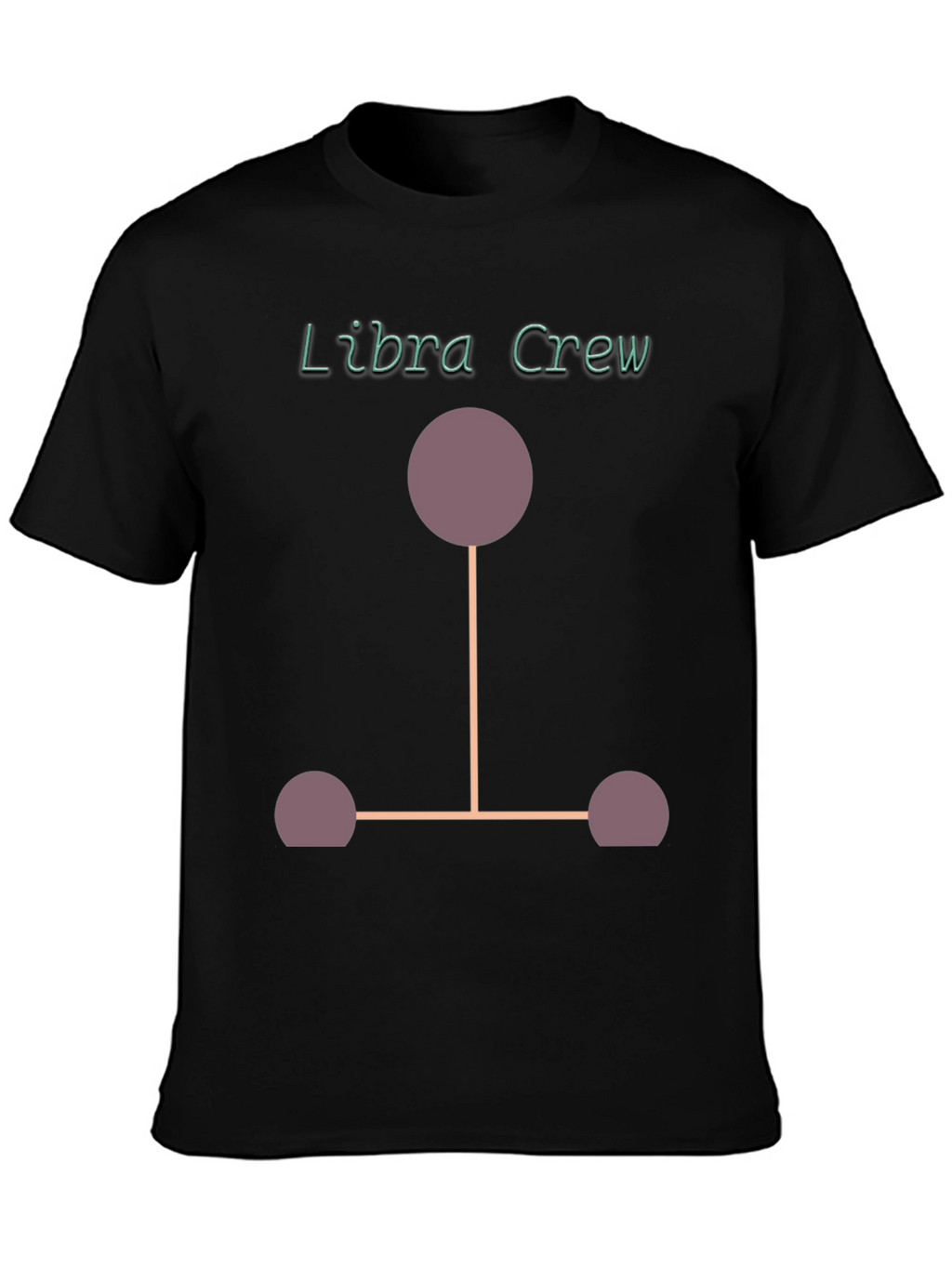 Libra Crew Graphic T-Shirt - Black Cotton Blend