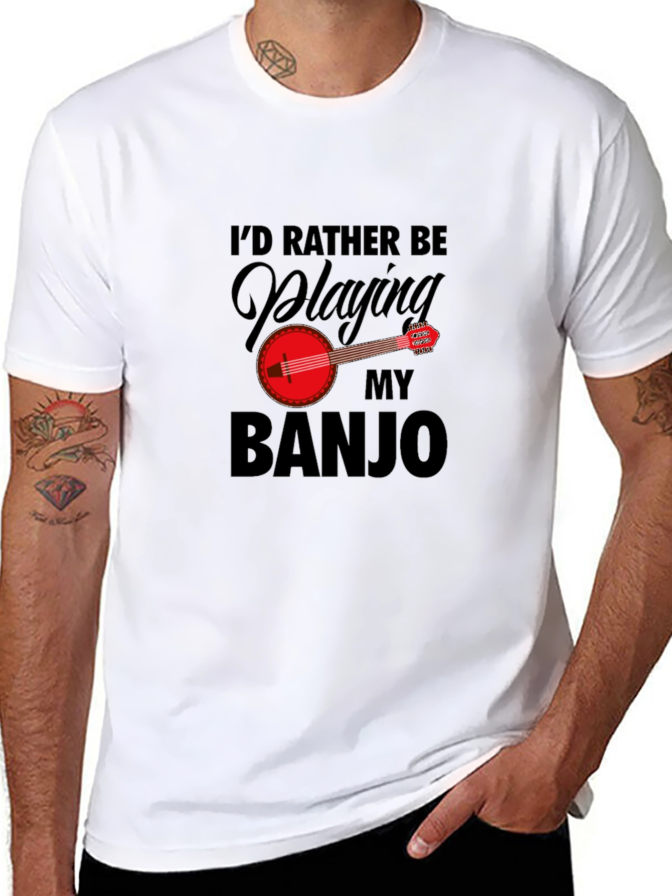 Id Rather Be Playing My Banjo - Graphic T-Shirt