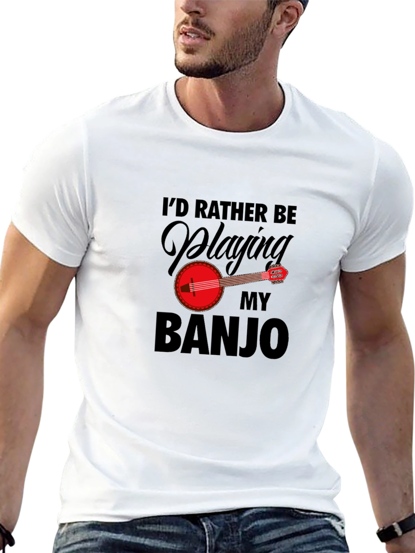 Id Rather Be Playing My Banjo - Graphic T-Shirt
