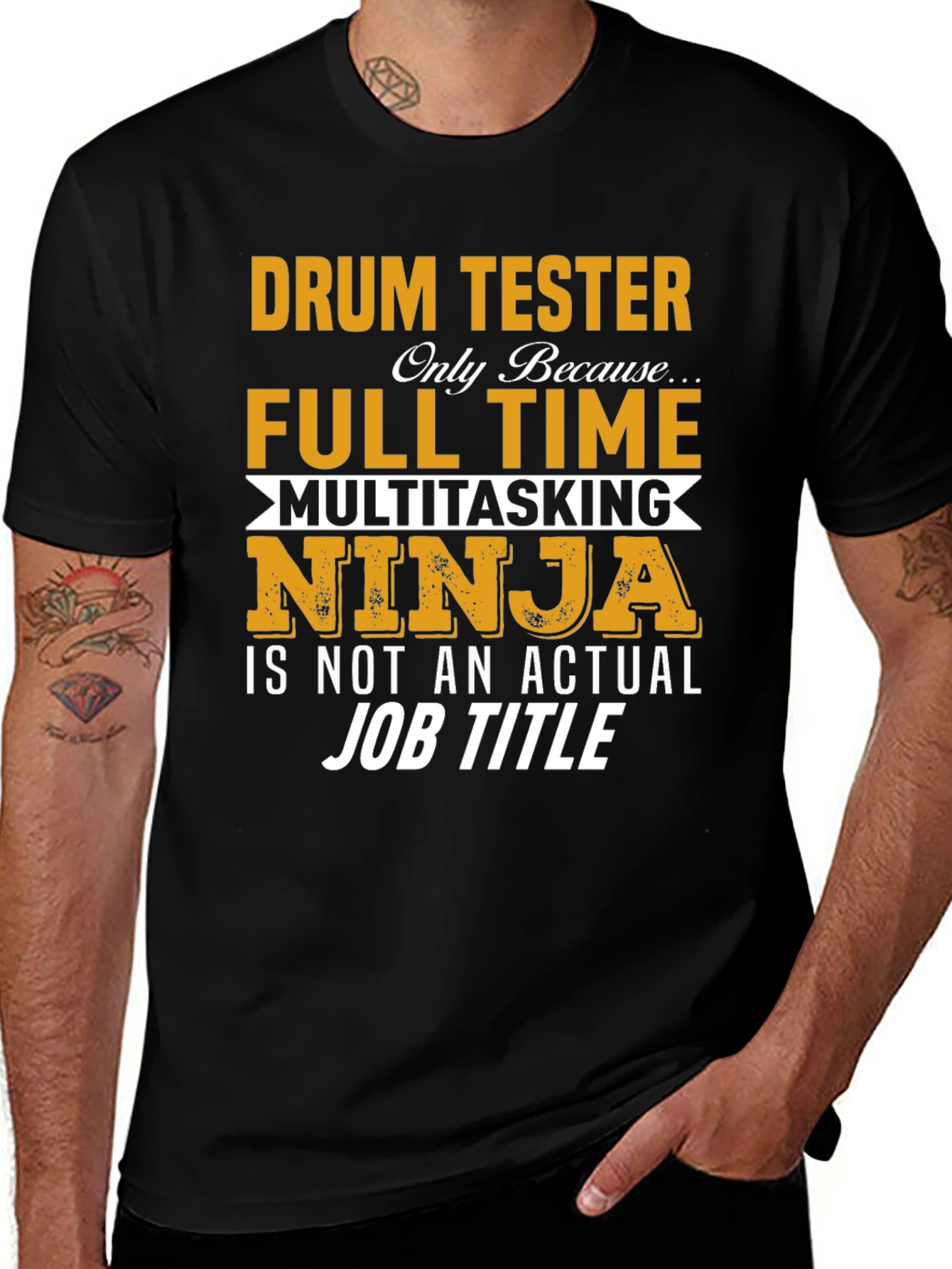 Drum Tester Full Time Ninja T-Shirt