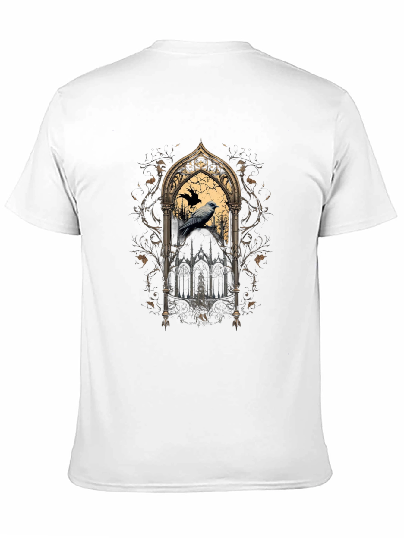 Gothic Raven Window Graphic Tee