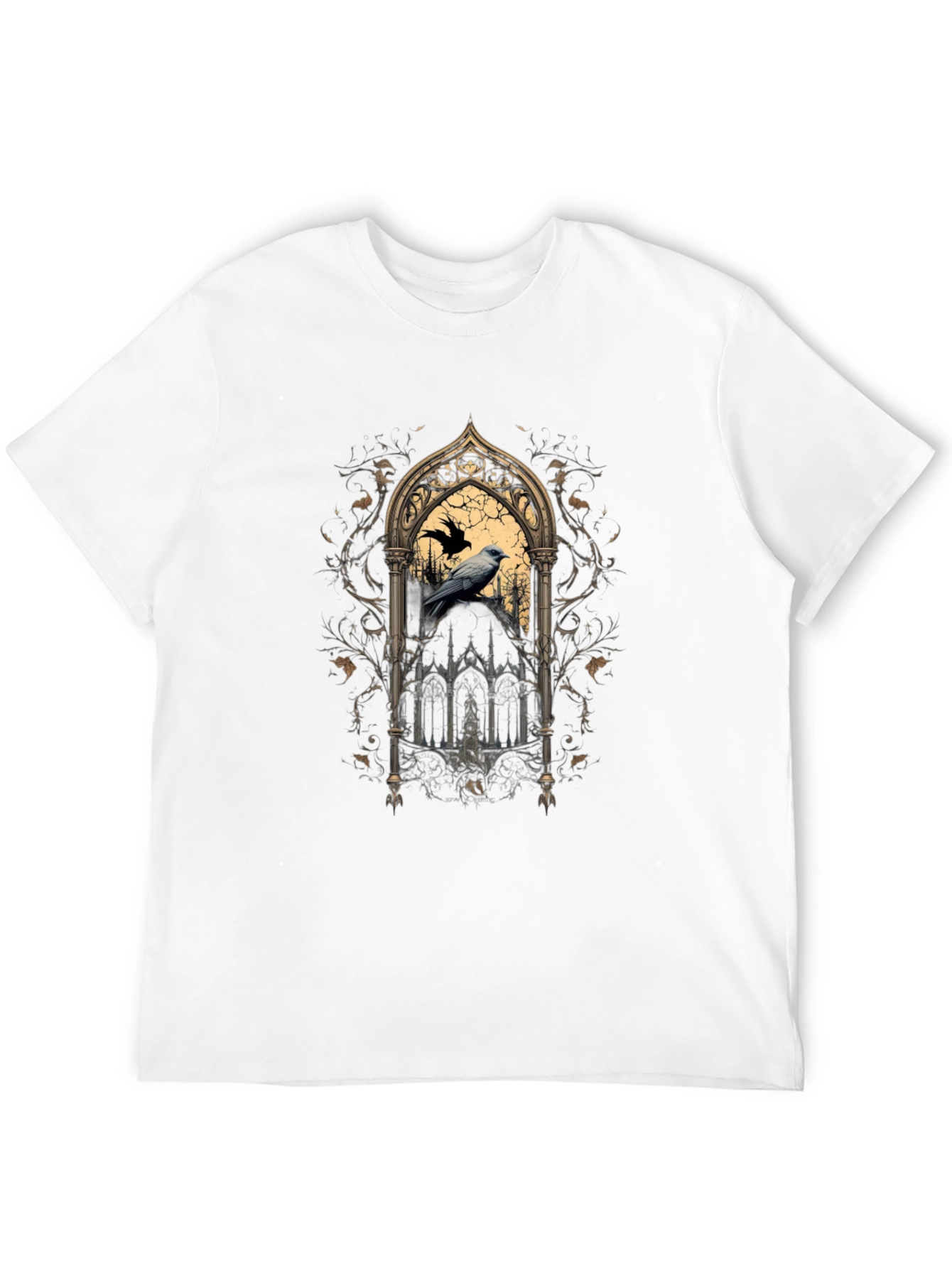 Gothic Raven Window Graphic Tee