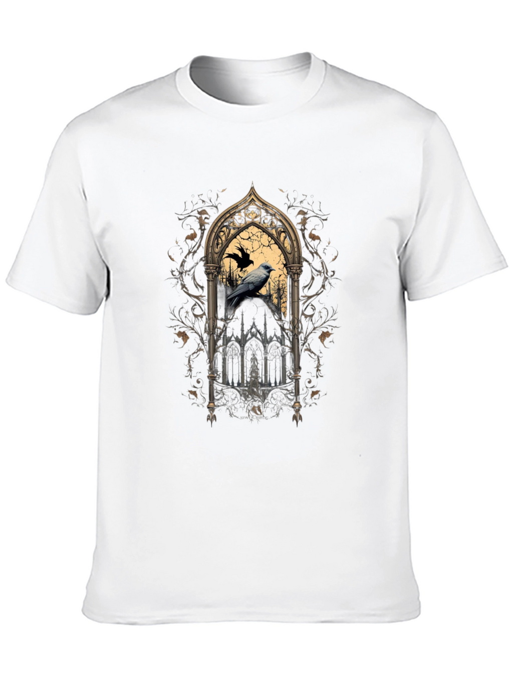 Gothic Raven Window Graphic Tee