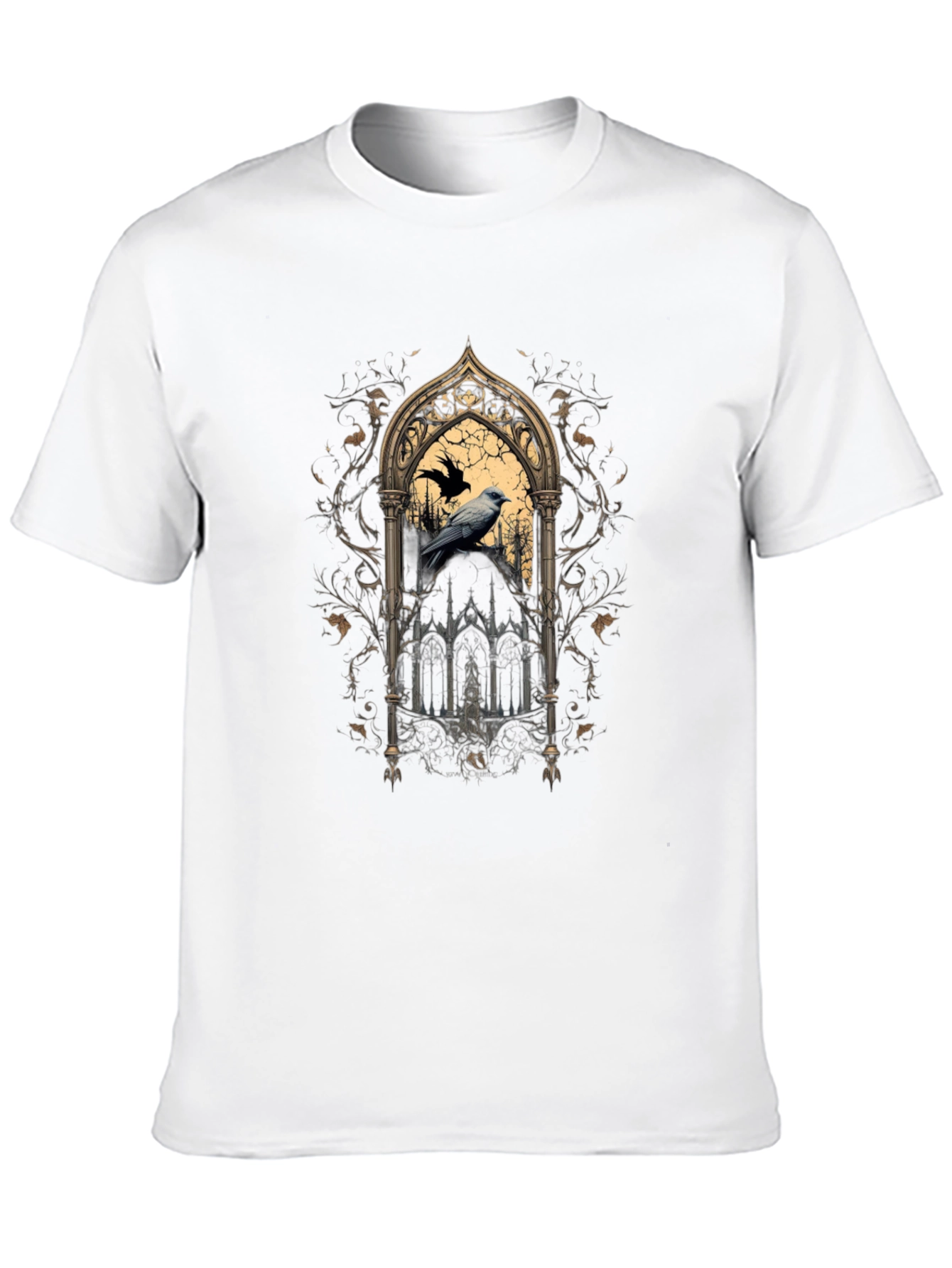 Gothic Raven Window Graphic Tee