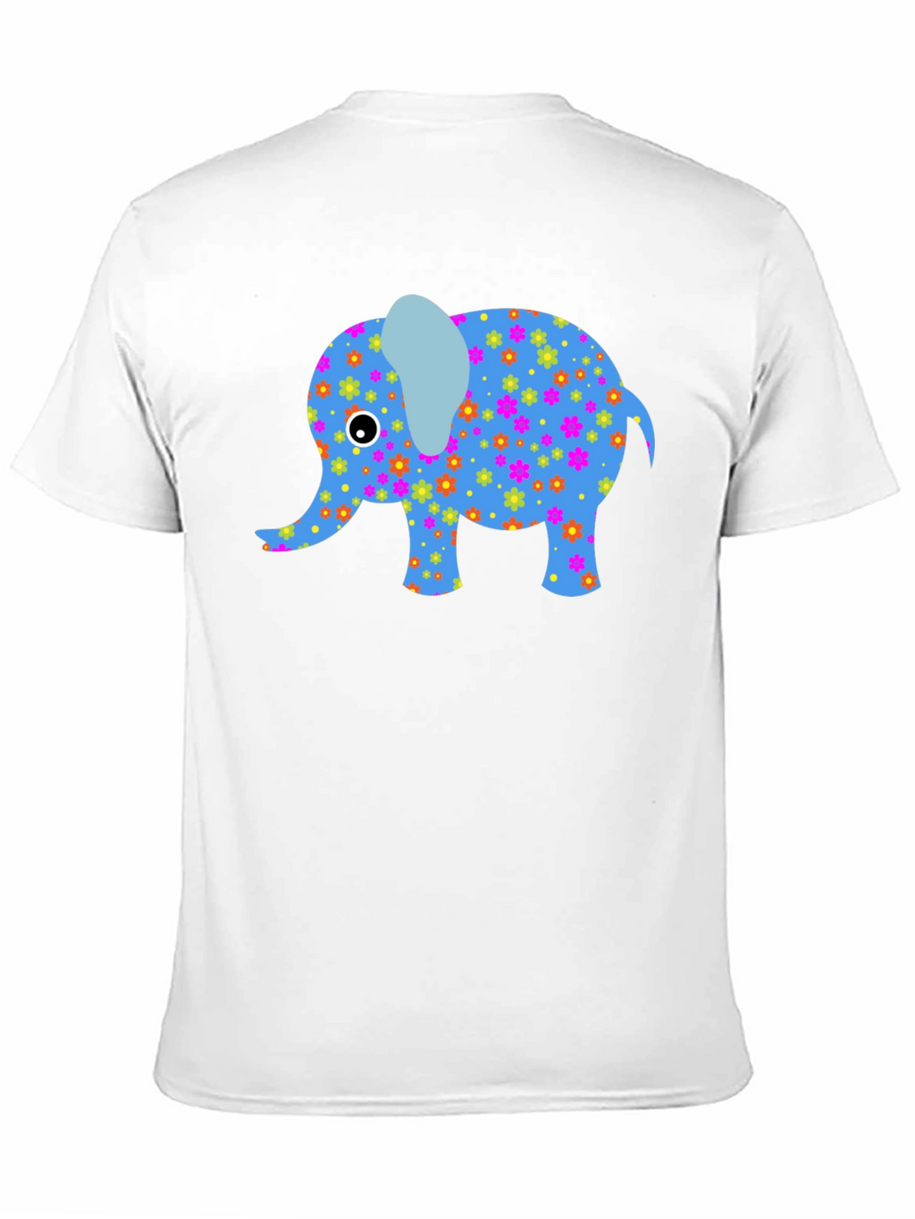 Floral Elephant Graphic Tee - Black