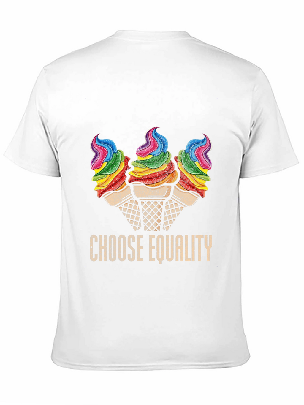 Choose Equality Rainbow Ice Cream Graphic Tee