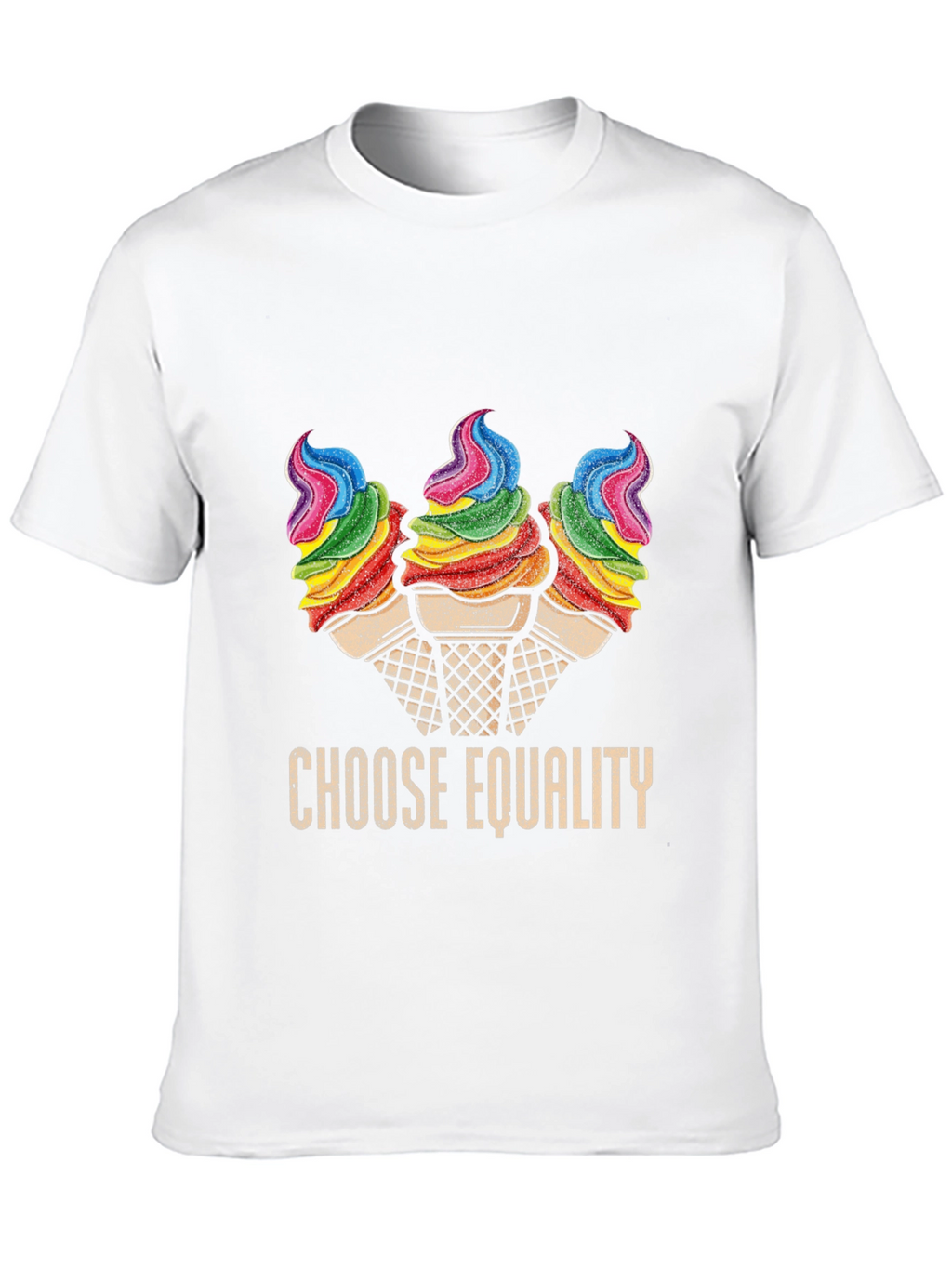 Choose Equality Rainbow Ice Cream Graphic Tee