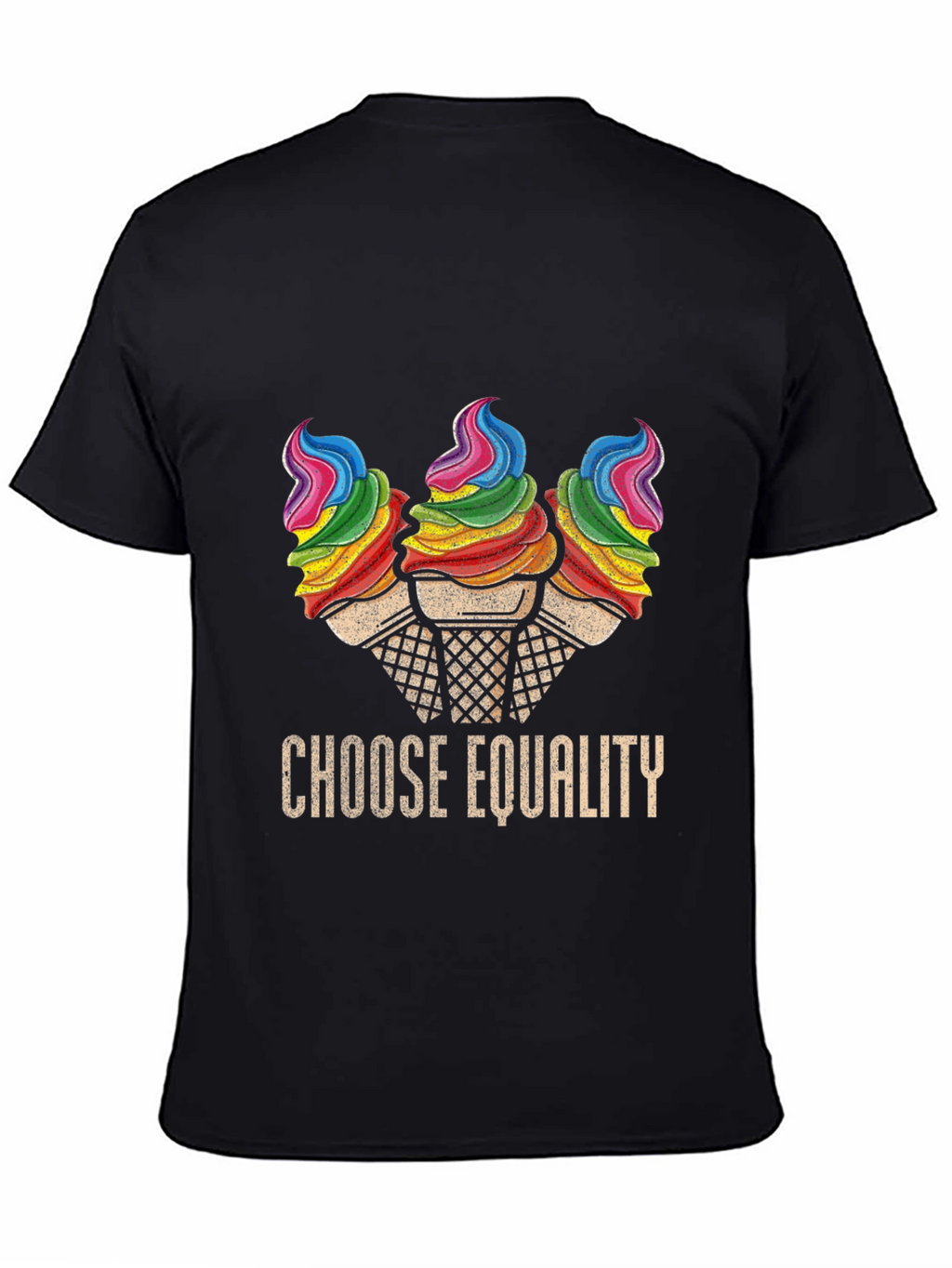 Choose Equality Rainbow Ice Cream Graphic Tee