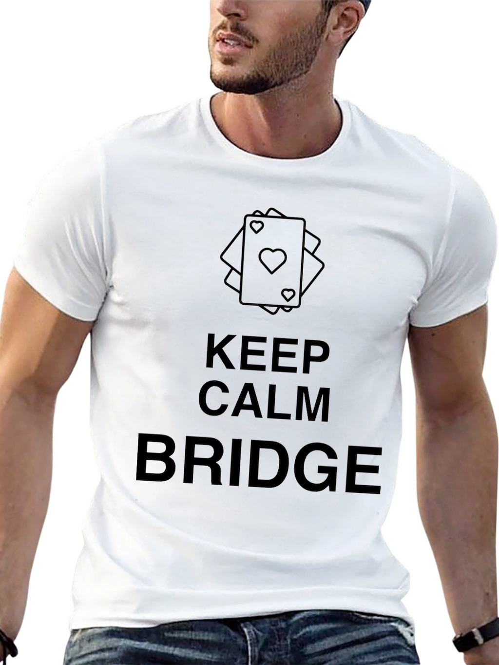 Keep Calm and Bridge T-Shirt - Card Game Tee