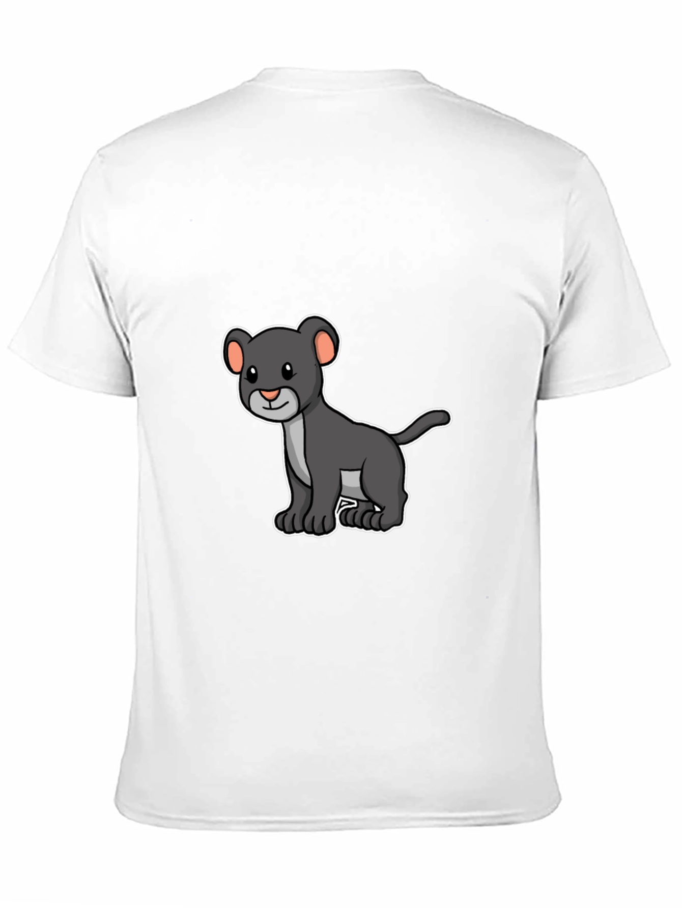 Black Panther Cub Graphic T-Shirt - Cartoon Design