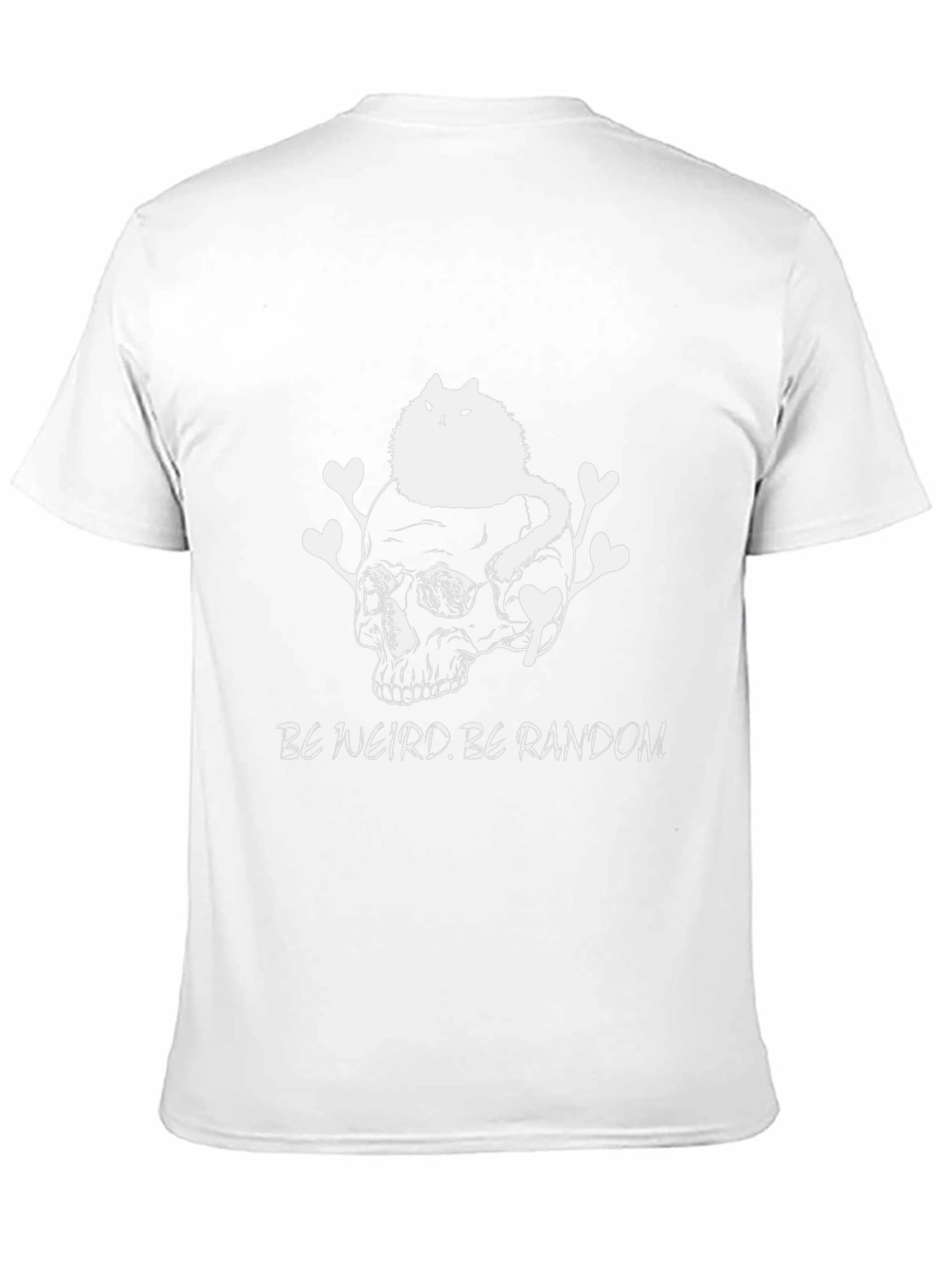 Be Weird T-Shirt with Cat Skull Design