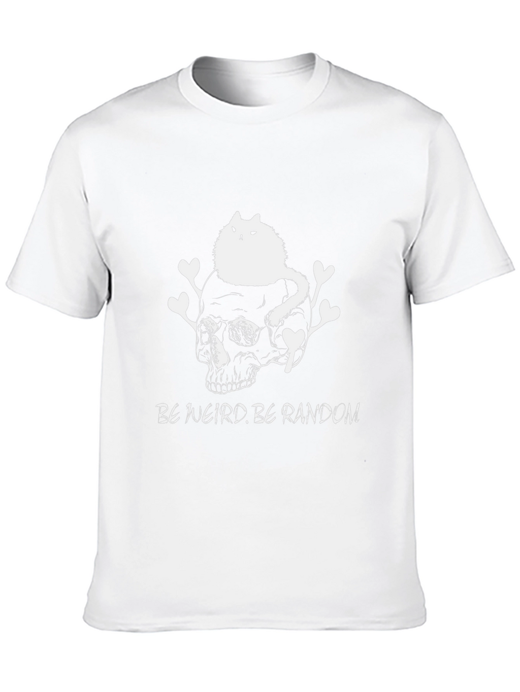 Be Weird T-Shirt with Cat Skull Design