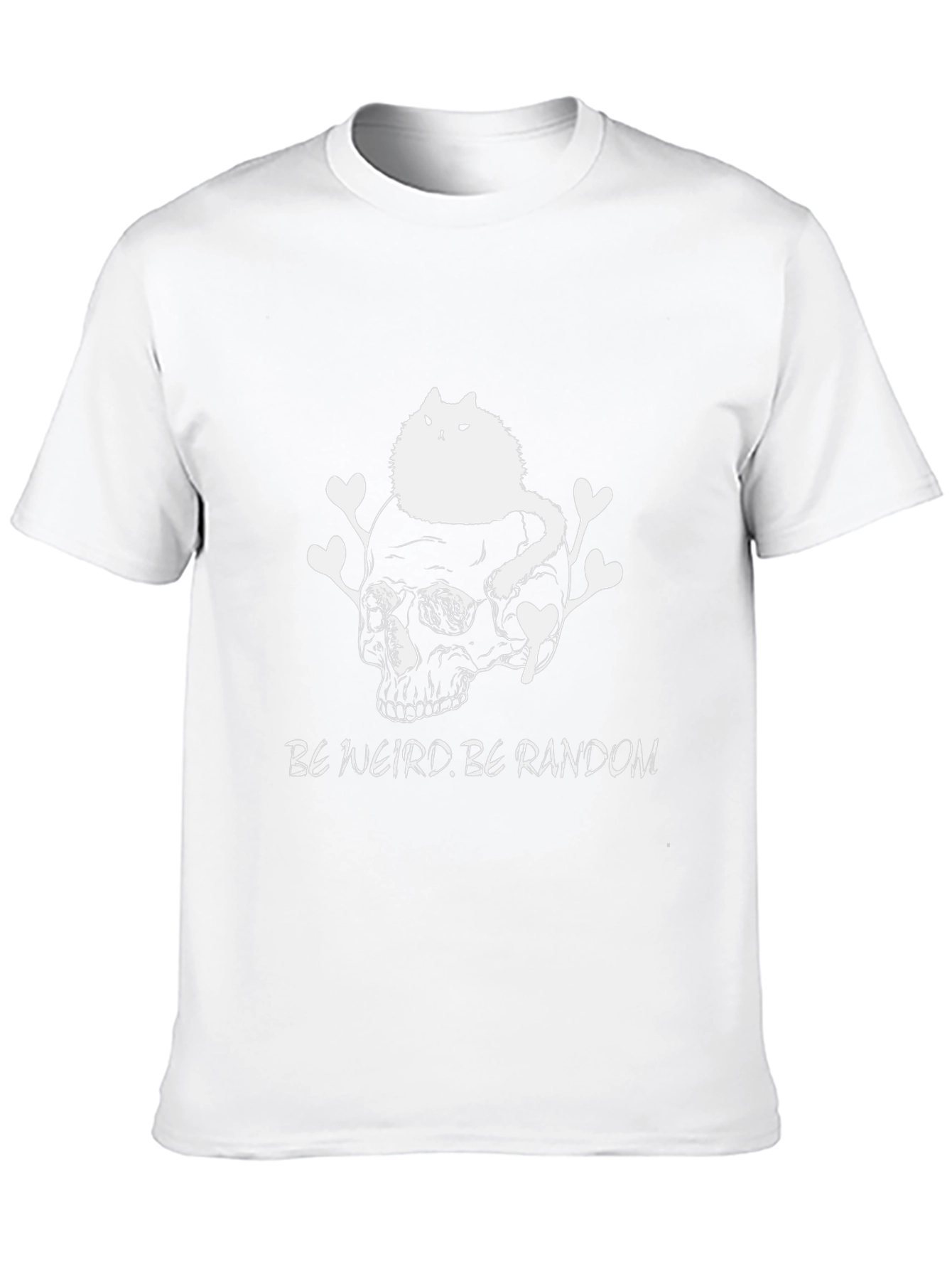 Be Weird T-Shirt with Cat Skull Design