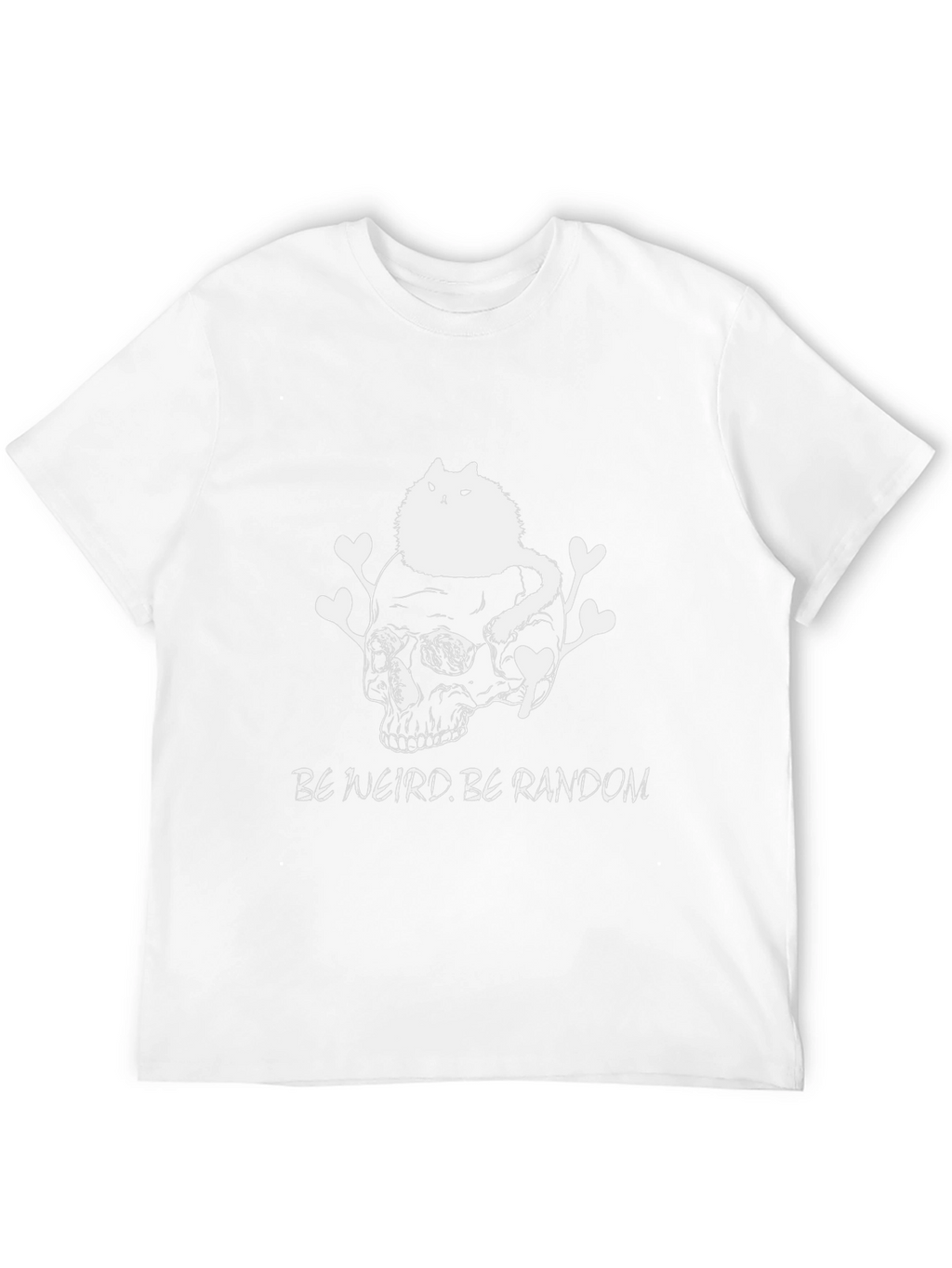 Be Weird T-Shirt with Cat Skull Design