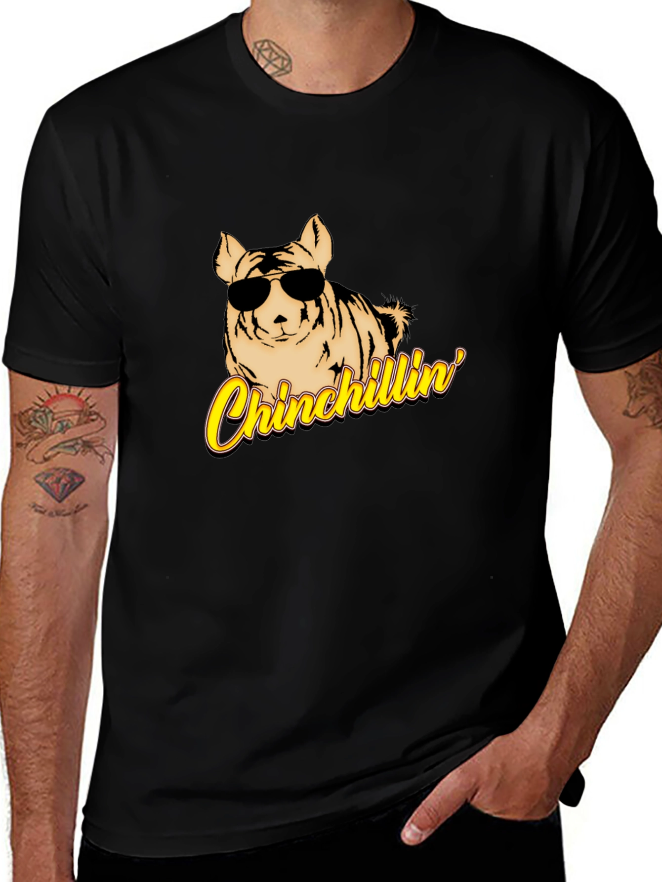 Chinchillin Graphic Tee - Cool Chinchilla Shirt