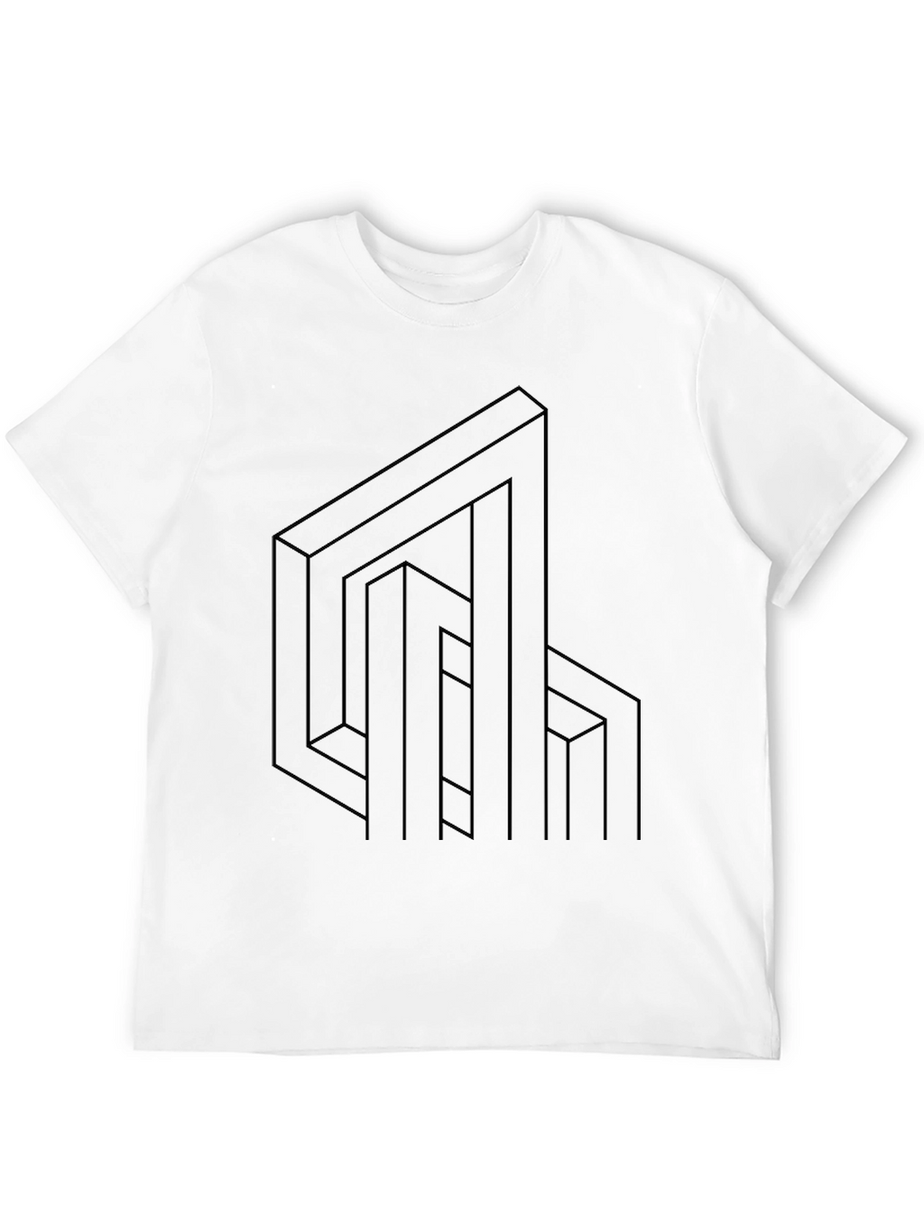 Optical Illusion T-Shirt - Modern Geometric Design