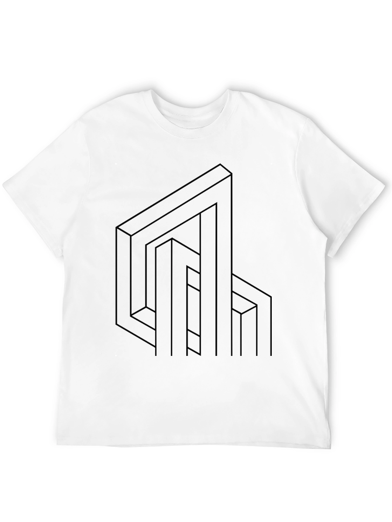 Optical Illusion T-Shirt - Modern Geometric Design