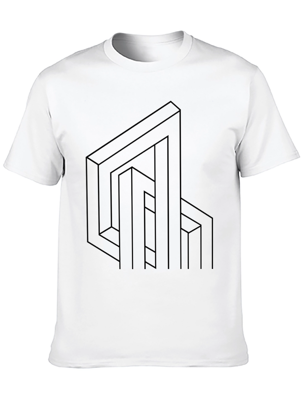 Optical Illusion T-Shirt - Modern Geometric Design
