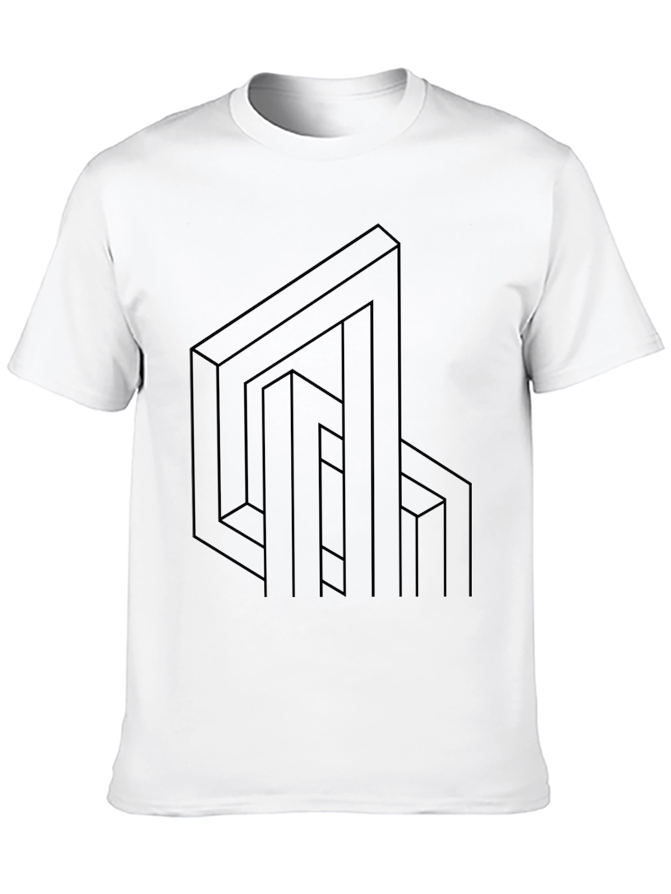 Optical Illusion T-Shirt - Modern Geometric Design