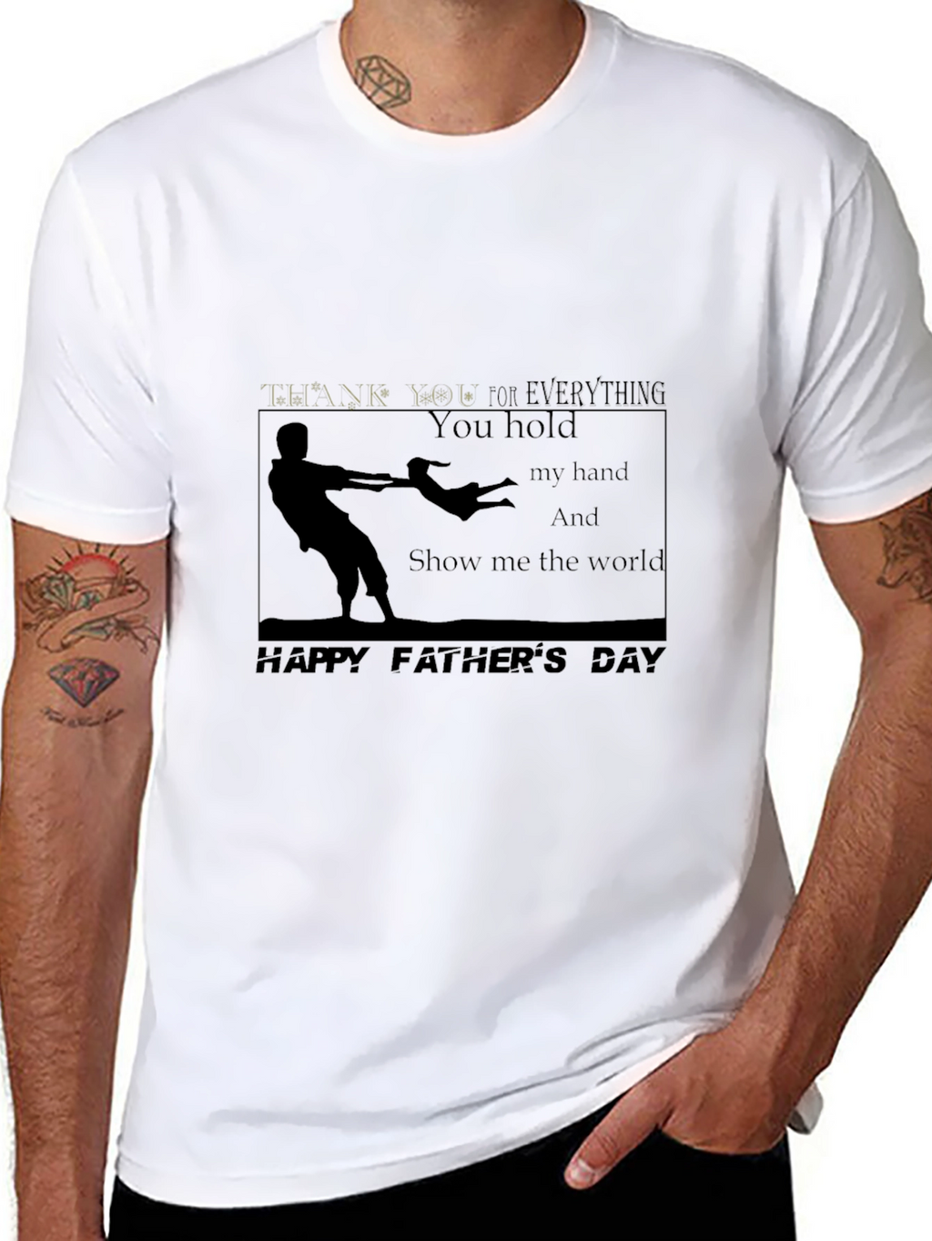 Fathers Day T-shirt -  You Hold My Hand Design