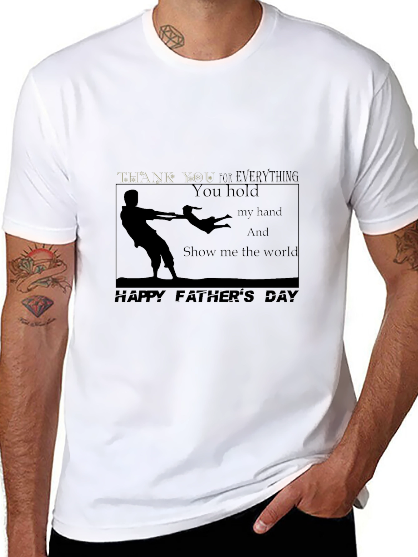 Fathers Day T-shirt -  You Hold My Hand Design