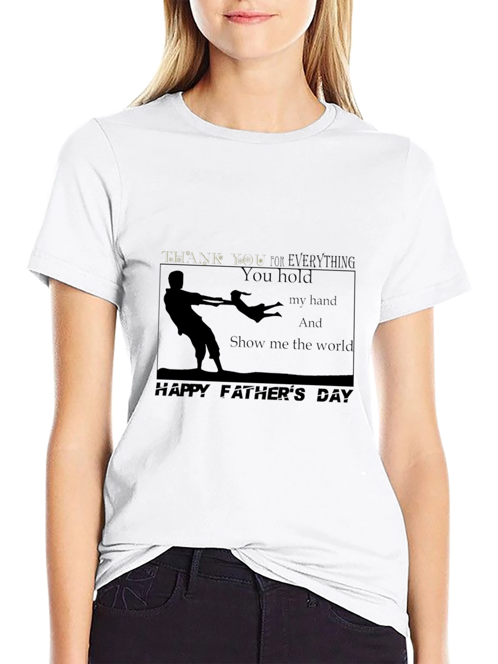 Fathers Day T-shirt -  You Hold My Hand Design