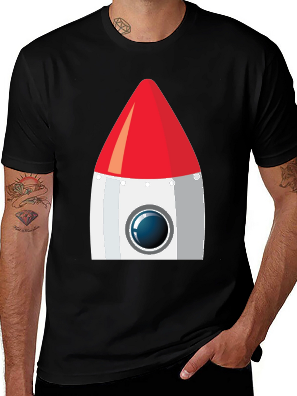 Rocket Graphic T-Shirt - Blast Off in Style!